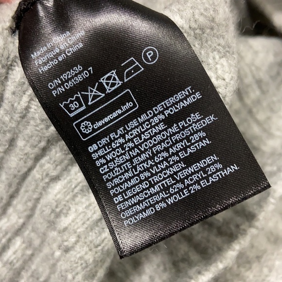 H&M Heather Grey Off Shoulder Soft Knit Midi Dress - Picture 9 of 11